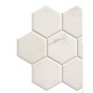 Carrelage hexagone 26.5x51cm imitation marbre blanc mat realhex calata