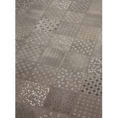 Carrelage patchwork santaritual marron brown imitation carreau ciment traditionnel 20x20X1cm rectifié pour la crédence, R10