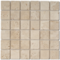 Mosaique salle de bain Dif travertin classic mat 4.8x4.8cm sur trame 30x30x1cm