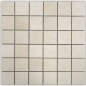 Mosaique salle de bain Dif travertin thala beige mat 5x5cm sur trame 30x30x1cm