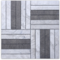 Mosaique cuisine, salle de bain Dif marco gris 14.8x2.3cm: thala gris et foussana gris sur trame 30x30x1cm