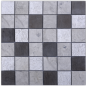 Mosaique cuisine salle de bain Dif torino gris 5x5cm mat: thala gris, bouchardé et foussana gris sur trame 30x30x1cm