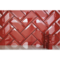 Carrelage métro Dif rouge vif brillant 7.5x15cm