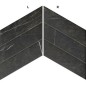 Carrelage losange diamond realmarquina chevron Left imitation marbre noir 70x40cm