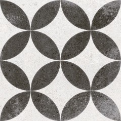 Carrelage imitation carreau ciment étoile noir, 20x20 cm, V Kerala negro 