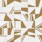 Carrelage imitation carreau ciment blanc or, motifs géométriques,  20x20 cm, VivKokomo blanco oro
