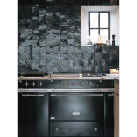 Zellige véritable noir salle de bain cuisine carrelage en terre cuite marocain Dif 10x10x1.1cm