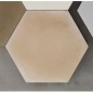 Carreau ciment  beige mat hexagone 20x17.4x1.6cm véritable 21 sol et mur