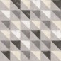 Carrelage imitation carreau ciment patchwork diagonal 20x20X1cm Vivtirol gris sol et mur