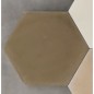 Carrelage ciment uni chanvre hexagone veritable 20x17.4x1.6cm sol et mur