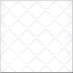 Carrelage Dif matelassé blanc brillant 20x20x0.8cm en relief