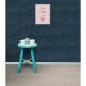 Mosaique hexagone mur et sol salle de bain bleu foncé mat 4.3x3.8cm sur trame 31.6x31.6cm terx hexamat navy