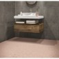 Mosaique hexagonale rose mat, sol et mur, mini tomette , 4.3x3.8cm sur trame 31.6x31.6cm terx hexamat rosy