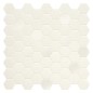 Mini tomette mosaique hexagone blanc mat effet tissu, 4.3x3.8cm sur trame 31.6x31.6cm terx hexamix cotton candy