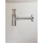 Siphon rond chromé F406CR design en laiton pour lavabo