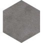 Carrelage hexagone VIVrift grafito 23x26.6 cm grès cérame émaillé sol et mur