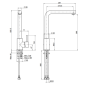 Mitigeur évier inox contemporain robinet design avec bec pivotant F7024INOX