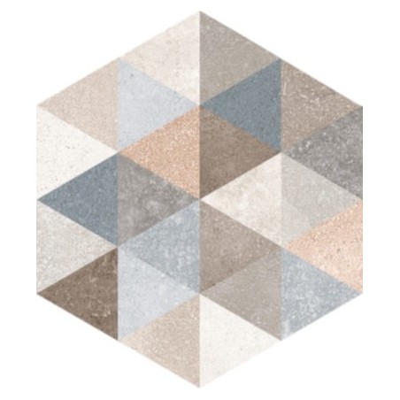 Carrelage hexagone VIVdécor fingal 23x26.6 cm