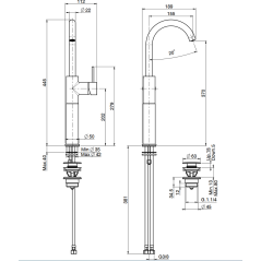 Mitigeur lavabo spilloup noir mat F3041NS