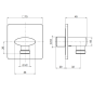 Coude de raccordement 1/2 F2368CR en laiton chromé