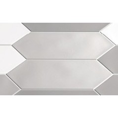 Carrelage navette gris clair mat art-déco 10x30cm,  eqxkite pour le mur