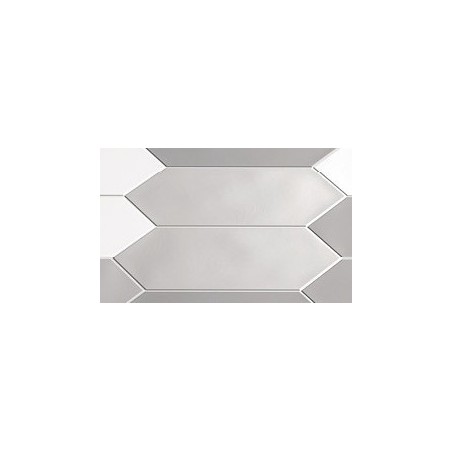 Carrelage navette gris clair mat art-déco 10x30cm,  eqxkite pour le mur