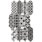 Carrelage navette décor patchwork blanc et noir mat 10x30cm, eqxkite BetW pour le mur