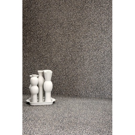 Carrelage imitation terrazzo et granito 60x60cm rectifié, santanewdeco dark poli brillant