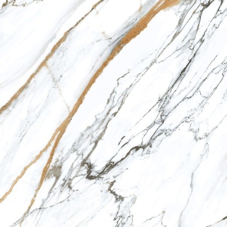 Carrelage imitation marbre poli brillant rectifié, 60x60cm et 60x120cm Géoxiokos or