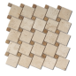 Mosaique salle de bain Dif travertin cabochon classic noce mat sur trame 30,5x30,5x1cm