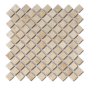 Mosaique salle de bain Dif travertin diagonal classic mat sur trame 30,5x30,5x1cm