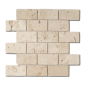 Mosaique salle de bain Dif travertin large brique classic mat 5x10cm sur trame 30,5x30,5x1cm