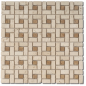 Mosaique travertin salle de bain Dif small labyrinthe classic noce mat sur trame 30,5x30,5x1cm