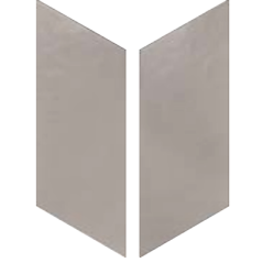 Carrelage chevron, gris mat à pans coupés, Eqxchevron Sol Left gris mat 9x20.5cm  23200