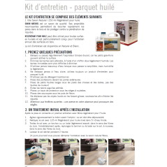 Kit d'entretien parquet huilé naturel