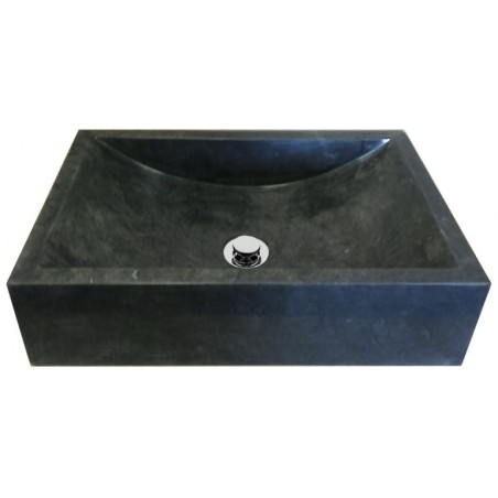 Vasque en pierre MO nerja noire 50x35x12cm