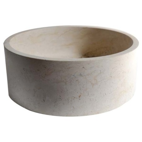Vasque en pierre MO vera beige diamètre:40cm hauteur:15cm