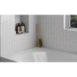 Carrelage salle de bain rectangulaire contemporain blanc mat mur eqxcountry 6.5x20, 6.5x40, 13.2x13.2, 13.2x40cm