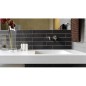 Carrelage salle de bain rectangulaire contemporain anthracite brillant eqxcountry 6.5x20, 6.5x40, 13.2x13.2, 13.2x40cm