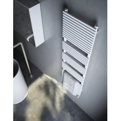 Sèche-serviette radiateur électrique vertical design salle de bain contemporain Anth20bath blanc brillant