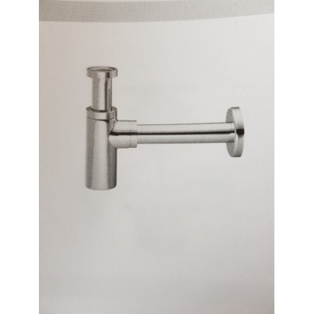 Siphon rond nickel brossé F406NS design  pour lavabo