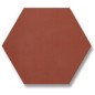 Carrelage en terre cuite rouge mécanique X hexagonal 15x15cm, coté 8.5cm, épaisseur 9mm