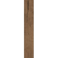 Carrelage imitation plancher en bois marron craquelé vielli, sol et mur, 20x120cm rectifié, santatimewood marron