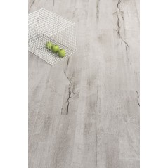 Carrelage imitation parquet clair vieilli, très grand format XXL 30x180cm rectifié, santatimewood gris