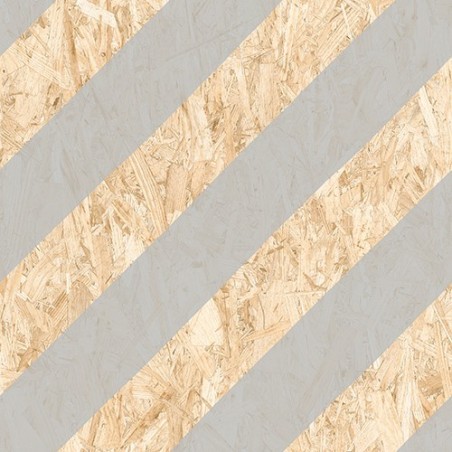 Carrelage imitation bois aggloméré strié de gris mat, décor, 59.3x59.3cm rectifié,  R10, V strand nenets naturel gris