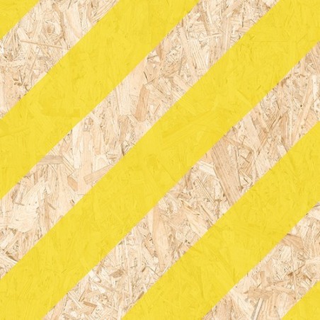 Carrelage effet bois aggloméré mat avec des bandes jaunes, décor, 59.3x59.3cm rectifié,  R10, V strand nenets naturel jaune
