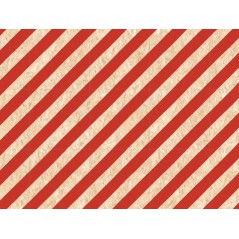 Carrelage effet bois aggloméré mat avec bandes rouges, décor, 59.3x59.3cm rectifié,  R10, VIV strand nenets naturel rouge