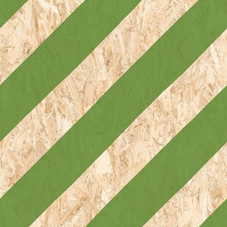 Carrelage effet bois aggloméré mat avec bandes vertes, décor, 59.3x59.3cm rectifié,  R10, V strand nenets naturel vert