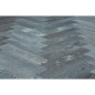 Parquet ancien chêne massif français noir cérusé baton rompu , vieilli ardoise , ép : 14 mm , largeur 110 mm chx