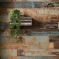 Carrelage parquet en bois peint usé dénuancé gris, marron, bleu, beige15x120cm rectifié, sol et mur, santacolor navy